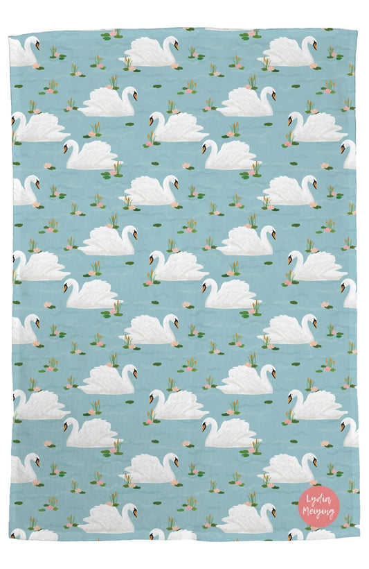 Swans Art Tea Towel - Lydia Meiying