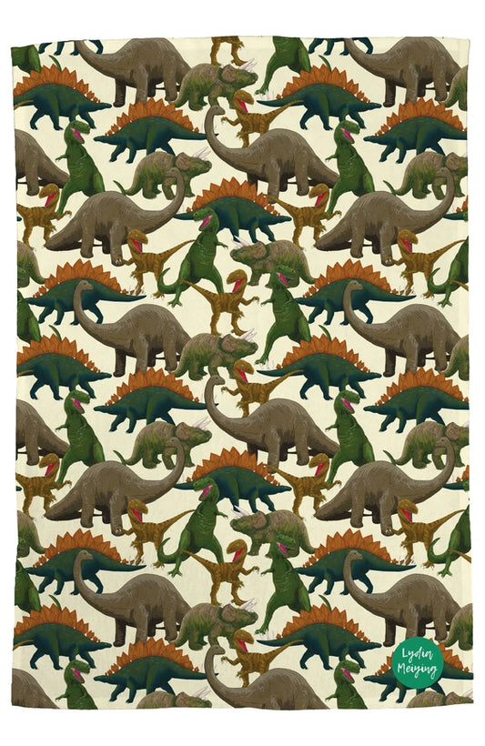 Dinosaurs Art Tea Towel - Lydia Meiying